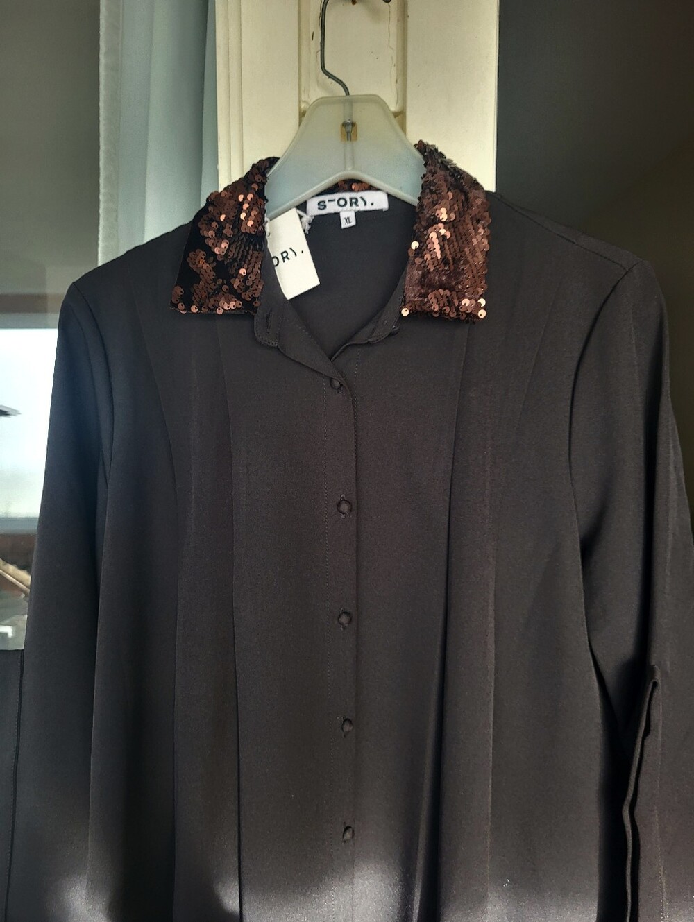 Eliza J Black Long Dress - Cloth Buttons Size XL